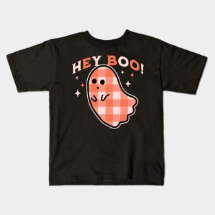 Hey Boo Ghost Creepy Cute Halloween Kids T-Shirt